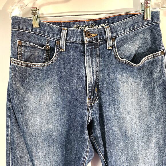 Eddie Bauer Relaxed Fit Straight Leg Jeans Size 32x32 Medium Wash Stretch - Picture 3 of 12